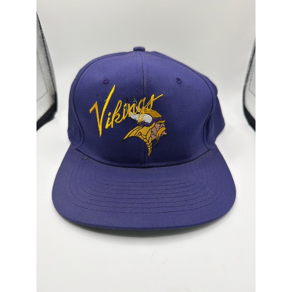 TEAM NFL Minnesota Vikings Snapback Hat Adult PURPLE VINTAGE SCRIPT